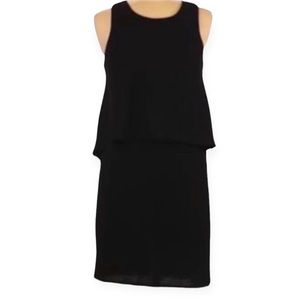Everly Black Sleeveless Shift Peplum Dress size women's small - LBD